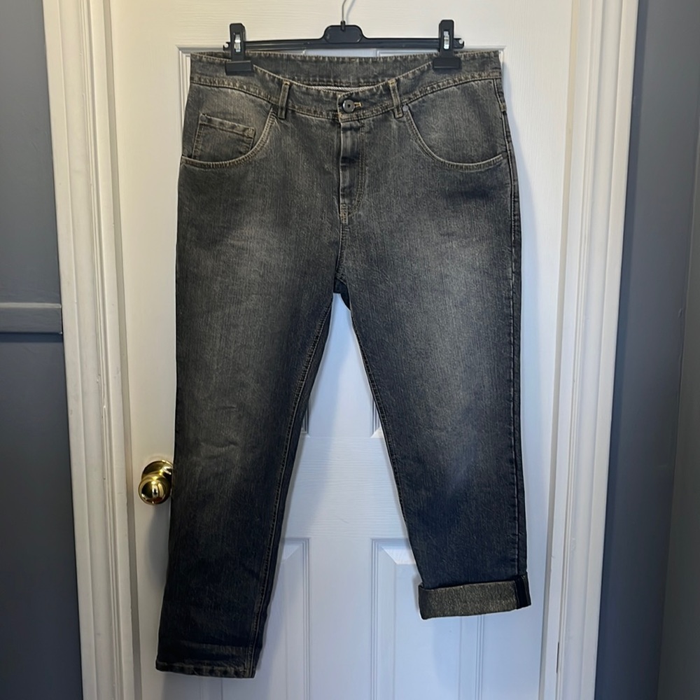 Brunello Cucinelli relaxed low slung jeans with gold undertones